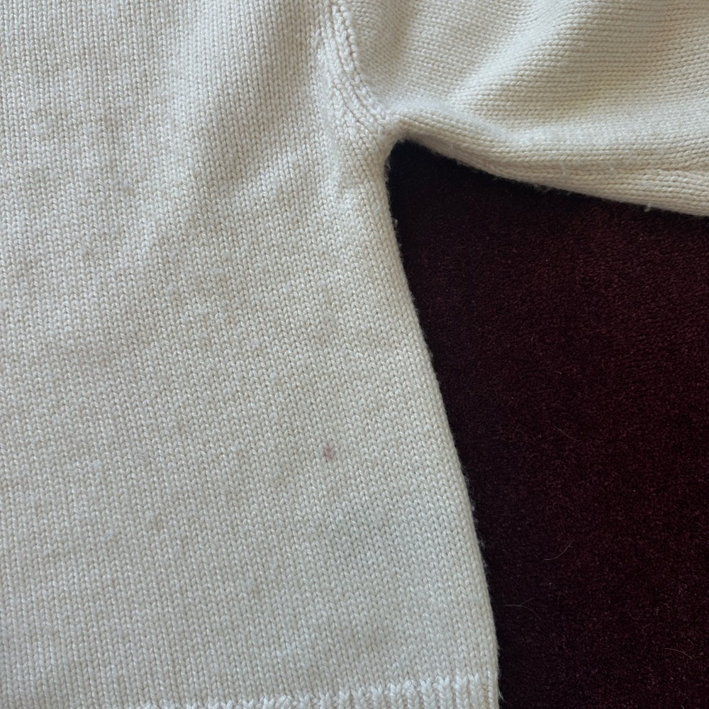 FINAL SALE! Rag & Bone Cream V-Neck Oversized Sweater - Picture 3 of 3